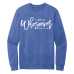  Sweat Shirt Color: Royal FrostDesign Color: White