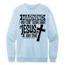  Sweat Shirt Color: Ice BlueDesign Color: Black