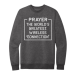  Sweat Shirt Color: Heathered CharcoalDesign Color: White
