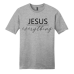  Shirt Color: Light Heather GrayDesign Color: Black