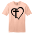  Shirt Color: Dusty PeachDesign Color: Black