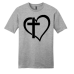  Shirt Color: Light Heather GrayDesign Color: Black