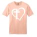  Shirt Color: Dusty PeachDesign Color: White
