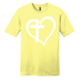  Shirt Color: Lemon YellowDesign Color: White