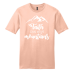  Shirt Color: Dusty PeachDesign Color: White