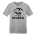  Shirt Color: Light Heather GrayDesign Color: Black