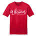  Shirt Color: Classic RedDesign Color: White