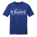  Shirt Color: Deep RoyalDesign Color: White