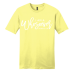 Shirt Color: Lemon YellowDesign Color: White