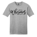  Shirt Color: Light Heather GrayDesign Color: Black