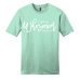  Shirt Color: MintDesign Color: White