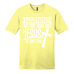  Shirt Color: Lemon YellowDesign Color: White