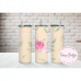Peach Pink Flower Tumbler